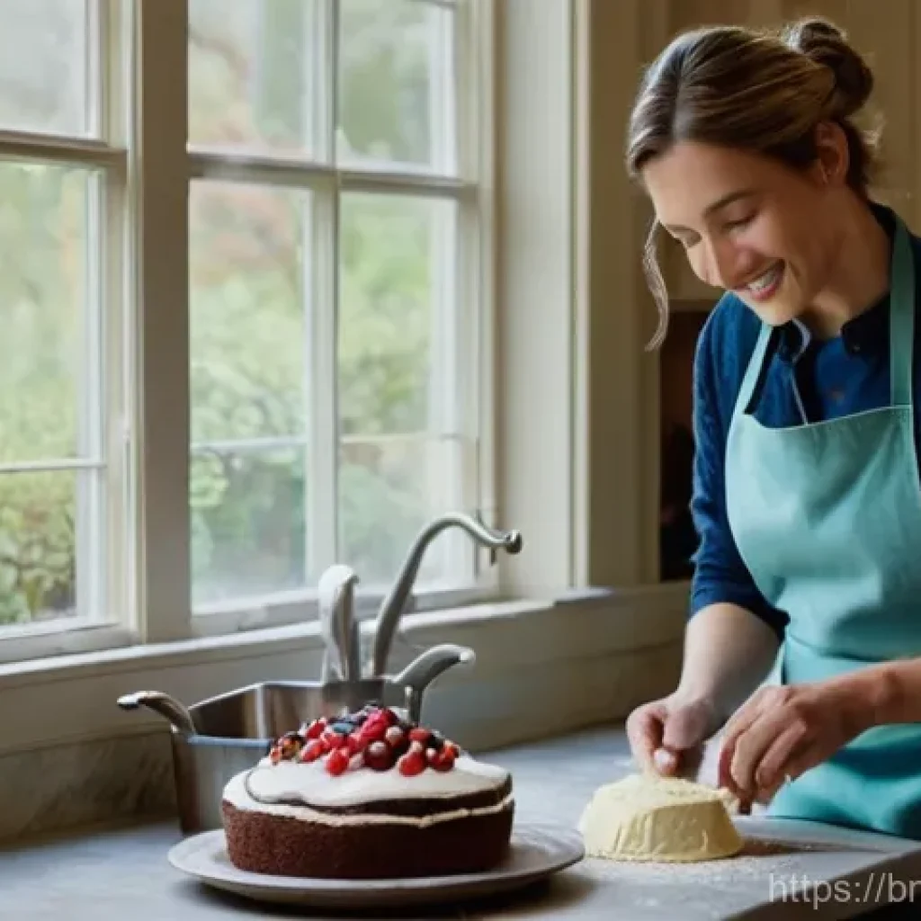 제과 자격증 없이 제과업계에서 성공한 사례 - **The Artisan Home Baker's Passion:**
A cozy and warm indoor scene of a home kitchen, bathed in ...
