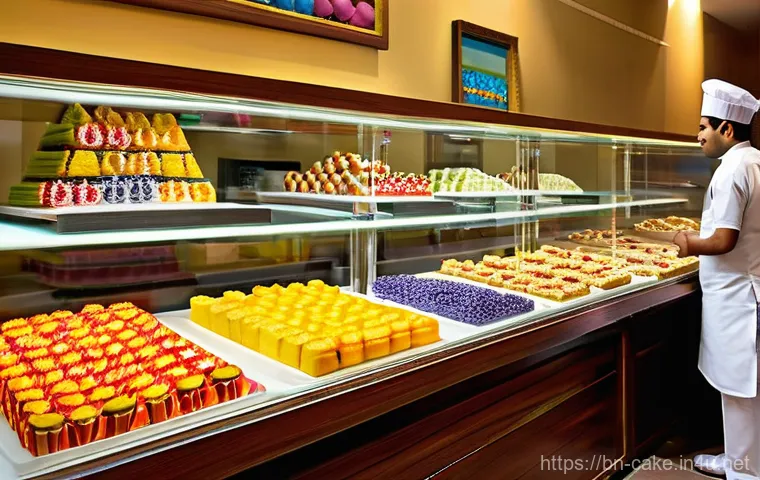 제과업계에서 살아남는 노하우 - Sweet Symphony of Tradition and Innovation**
"A vibrant and bustling Bengali sweet shop interior, sh...