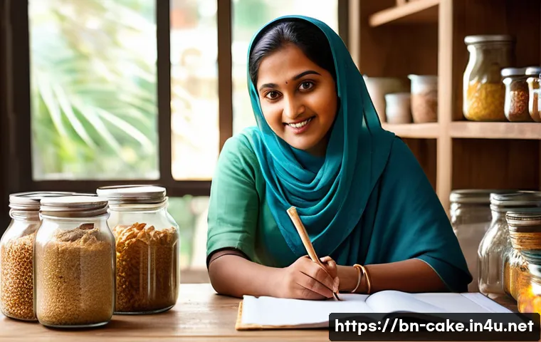 제과 관련 창업 사례와 수익 모델 - **Prompt:** A cozy, sunlit home bakery kitchen. A diligent Bangladeshi woman, in her late 30s, weari...