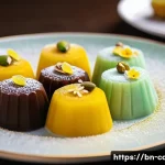 제과업계에서 성장하는 방법 - **Prompt:** A beautifully arranged platter of traditional Bengali sweets, showcasing a modern fusion...